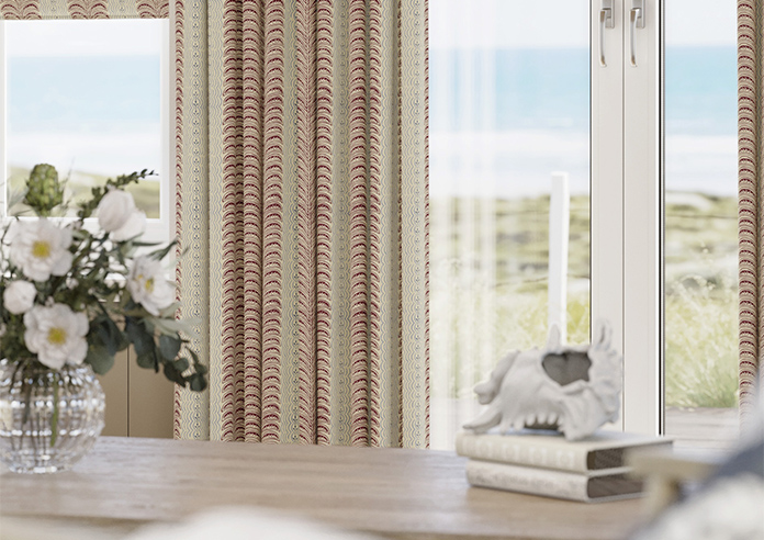 Land & Shore Fintra Stripe, Red Blue - Made to Measure Curtains - Image 5